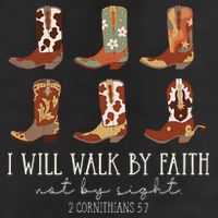 I Will Walk By Faith Not By Sight Cowboy Boots Jesus Christ Adult Drive Performance Visor