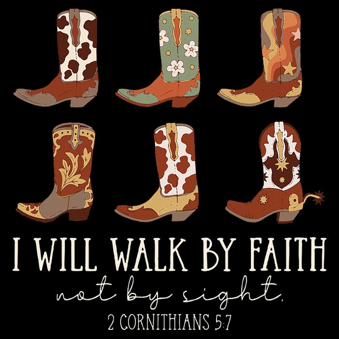 I Will Walk By Faith Not By Sight Cowboy Boots Jesus Christ Zip Tote Bag