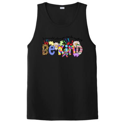 In World Where You Can Be Anything Be Kind Autism Awareness Gift PosiCharge Competitor Tank