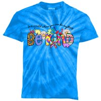 In World Where You Can Be Anything Be Kind Autism Awareness Gift Kids Tie-Dye T-Shirt