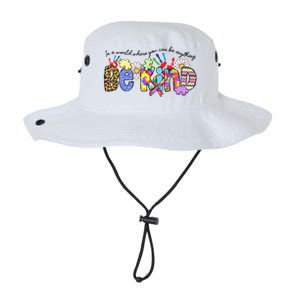 In World Where You Can Be Anything Be Kind Autism Awareness Gift Legacy Cool Fit Booney Bucket Hat