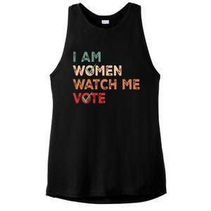 I Women Watch Me Vote Kamala Harris 2024 Ladies PosiCharge Tri-Blend Wicking Tank