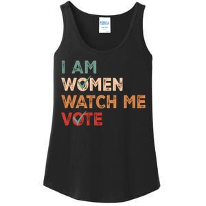 I Women Watch Me Vote Kamala Harris 2024 Ladies Essential Tank