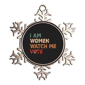 I Women Watch Me Vote Kamala Harris 2024 Metallic Star Ornament