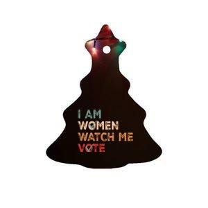 I Women Watch Me Vote Kamala Harris 2024 Ceramic Tree Ornament