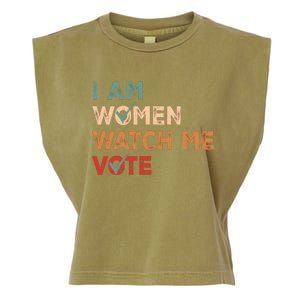 I Women Watch Me Vote Kamala Harris 2024 Garment-Dyed Women's Muscle Tee