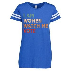 I Women Watch Me Vote Kamala Harris 2024 Enza Ladies Jersey Football T-Shirt