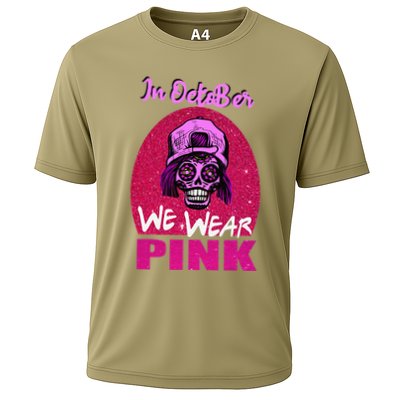 Inoctober We Wear Pin.K Halloween Skull Breast Cancer Outfit Performance Shirt