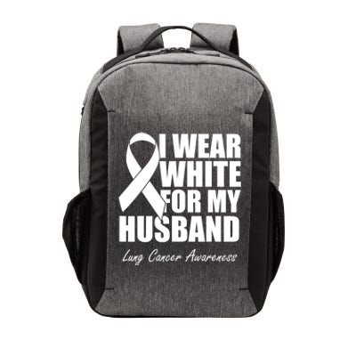 I Wear White For My Husband Lung Cancer Awareness Gift Vector Backpack