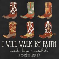 I Will Walk By Faith Not By Sight Cowboy Boots Jesus Christ 11oz C Handle Ceramic Mug