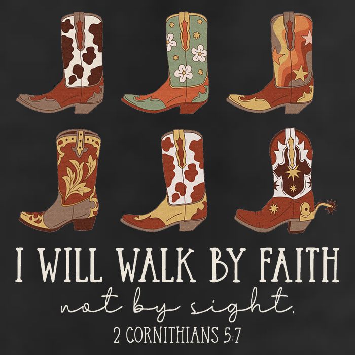 I Will Walk By Faith Not By Sight Cowboy Boots Jesus Christ 11oz C Handle Ceramic Mug