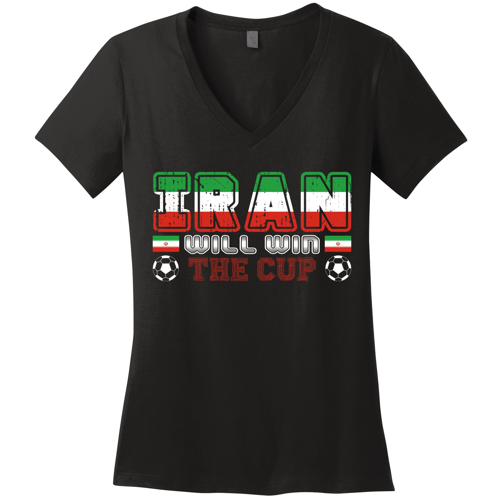 Iran Will Win The Cup IranIran Women's V-Neck T-Shirt