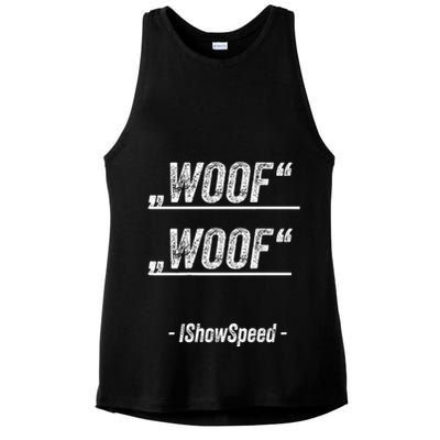 Ishowspeed Wof Woof Streamer Fan Ladies PosiCharge Tri-Blend Wicking Tank