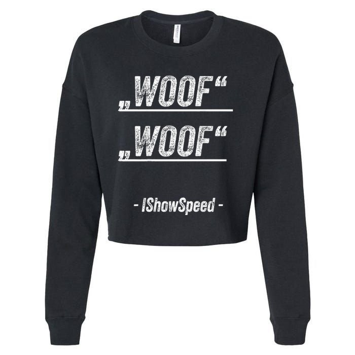 Ishowspeed Wof Woof Streamer Fan Cropped Pullover Crew