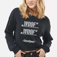 Ishowspeed Wof Woof Streamer Fan Cropped Pullover Crew