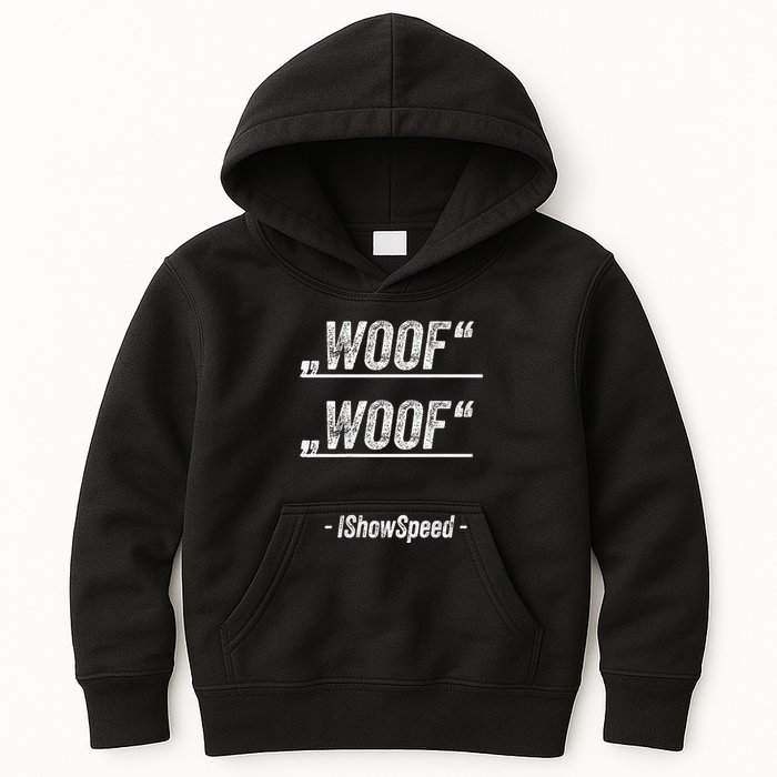 Ishowspeed Wof Woof Streamer Fan Kids Hoodie