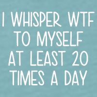 I Whisper Wtf To Myself At Least 20 Times A Day Sueded Cloud Jersey T-Shirt