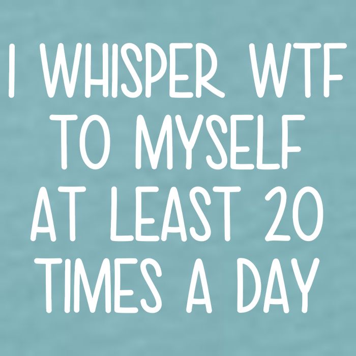 I Whisper Wtf To Myself At Least 20 Times A Day Sueded Cloud Jersey T-Shirt