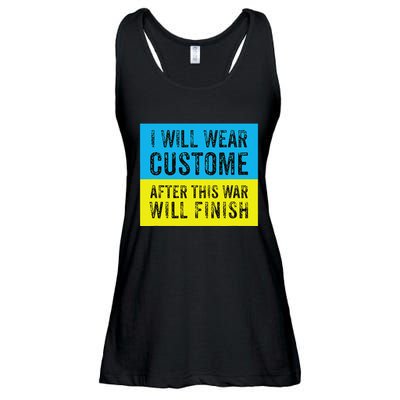 I Will Wear Costume After This War Will Finish Zelensky Ladies Essential Flowy Tank