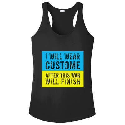I Will Wear Costume After This War Will Finish Zelensky Ladies PosiCharge Competitor Racerback Tank