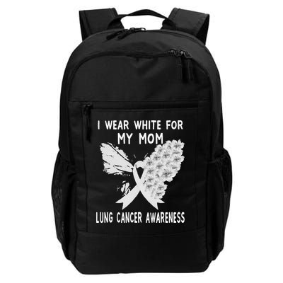I Wear White Ribbon Lung Cancer Awareness Product Mom Backpack