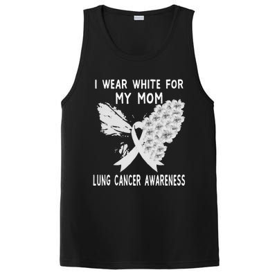 I Wear White Ribbon Lung Cancer Awareness Product Mom PosiCharge Competitor Tank