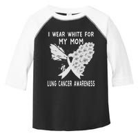 I Wear White Ribbon Lung Cancer Awareness Product Mom Toddler Fine Jersey T-Shirt