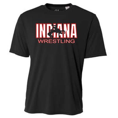 Indiana Wrestler Wrestling Team State Pride Gift Cooling Performance Crew T-Shirt