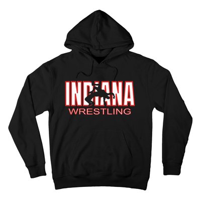 Indiana Wrestler Wrestling Team State Pride Gift Hoodie