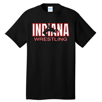 Indiana Wrestler Wrestling Team State Pride Gift Tall T-Shirt