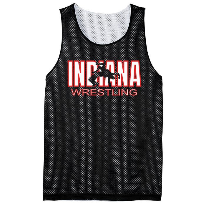 Indiana Wrestler Wrestling Team State Pride Gift Mesh Reversible Basketball Jersey Tank