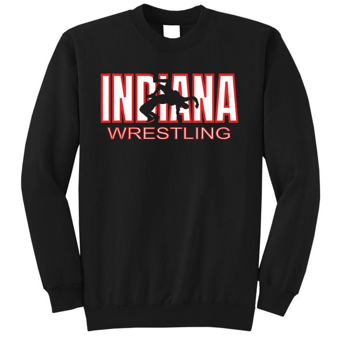 Indiana Wrestler Wrestling Team State Pride Gift Tall Sweatshirt