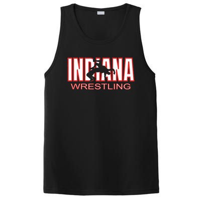 Indiana Wrestler Wrestling Team State Pride Gift PosiCharge Competitor Tank