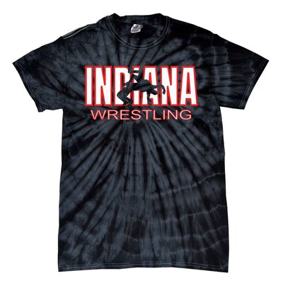 Indiana Wrestler Wrestling Team State Pride Gift Tie-Dye T-Shirt