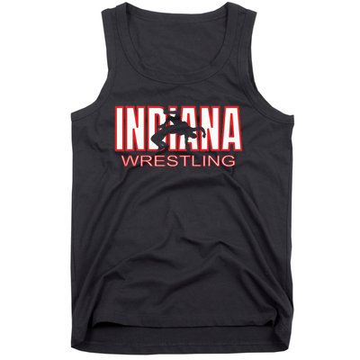 Indiana Wrestler Wrestling Team State Pride Gift Tank Top