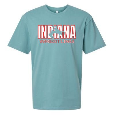 Indiana Wrestler Wrestling Team State Pride Gift Sueded Cloud Jersey T-Shirt