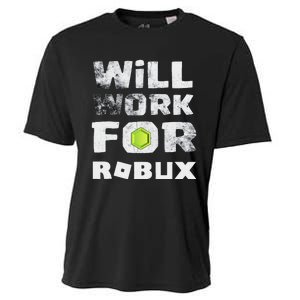 I Will Work For Robux Saying For The Blockchain And Token Cooling Performance Crew T-Shirt