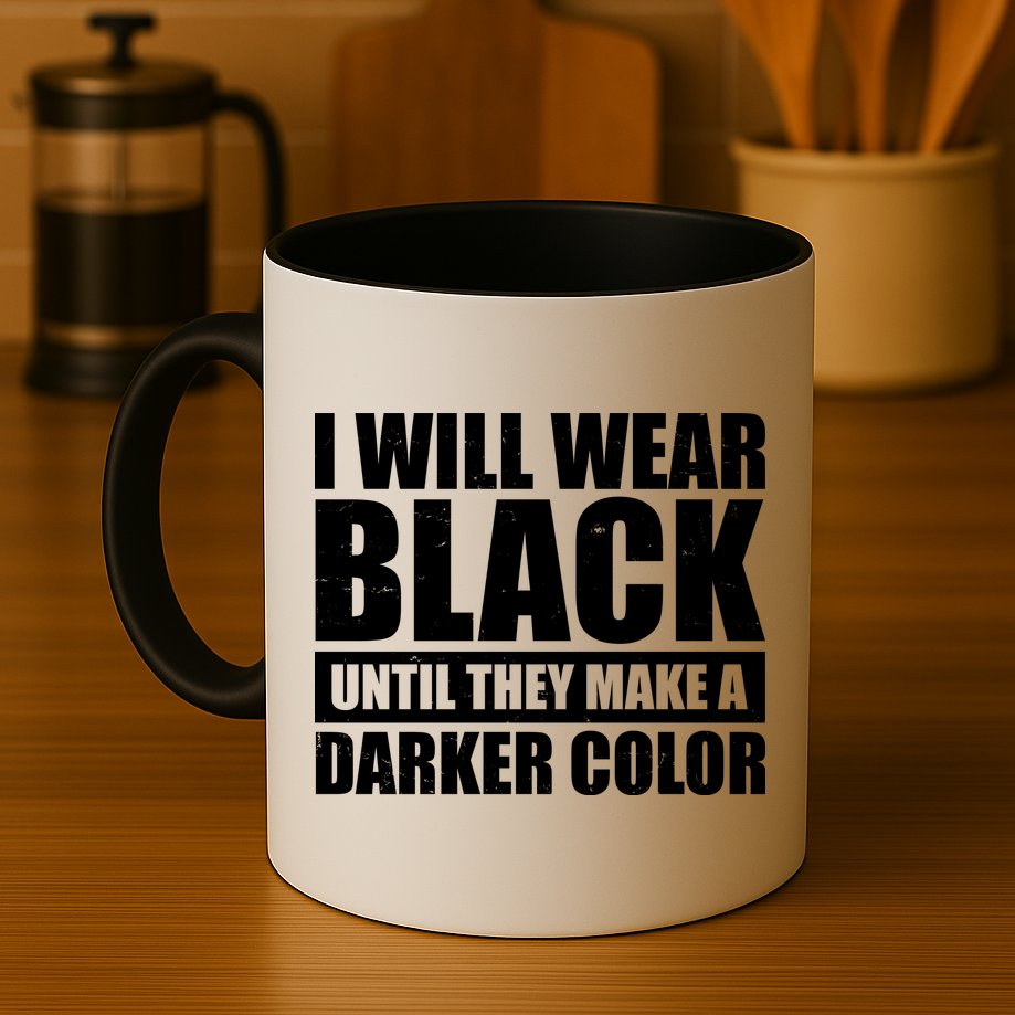 I Will Wear Black Until They Make A Darker Color Mug