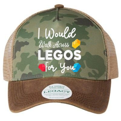 I Would Walk On Legos For You, mom life, Legos lover Legacy Tie Dye Trucker Hat