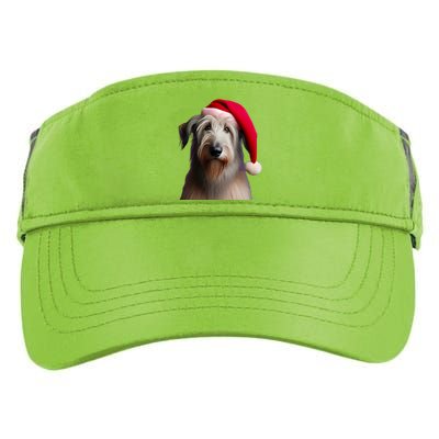 Irish Wolfhound With Santa Hat Christmas Dog Owner Lover Mom Gift Adult Drive Performance Visor