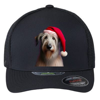 Irish Wolfhound With Santa Hat Christmas Dog Owner Lover Mom Gift Flexfit Unipanel Trucker Cap