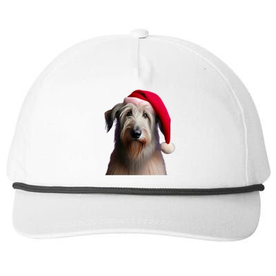 Irish Wolfhound With Santa Hat Christmas Dog Owner Lover Mom Gift Snapback Five-Panel Rope Hat