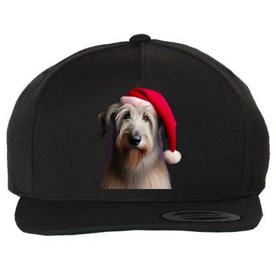 Irish Wolfhound With Santa Hat Christmas Dog Owner Lover Mom Gift Wool Snapback Cap