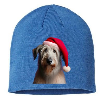 Irish Wolfhound With Santa Hat Christmas Dog Owner Lover Mom Gift Sustainable Beanie