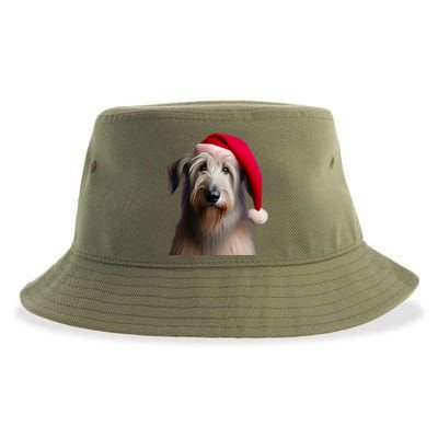 Irish Wolfhound With Santa Hat Christmas Dog Owner Lover Mom Gift Sustainable Bucket Hat