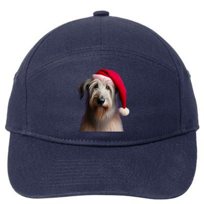 Irish Wolfhound With Santa Hat Christmas Dog Owner Lover Mom Gift 7-Panel Snapback Hat