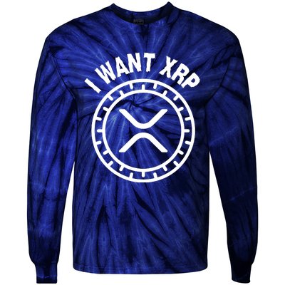 I Want Xrp Crypto Currency XRP Cryptocurrency Tie-Dye Long Sleeve Shirt