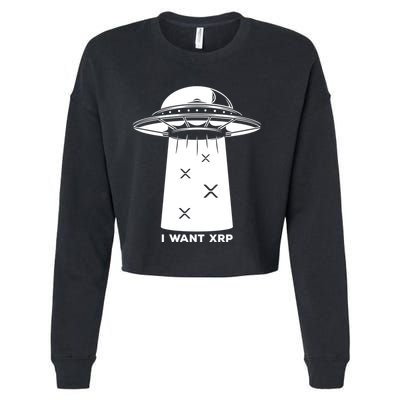 I Want Xrp Ripple Token Crypto Coin Millionaire Cool Gift Cropped Pullover Crew
