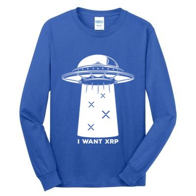 I Want Xrp Ripple Token Crypto Coin Millionaire Cool Gift Tall Long Sleeve T-Shirt