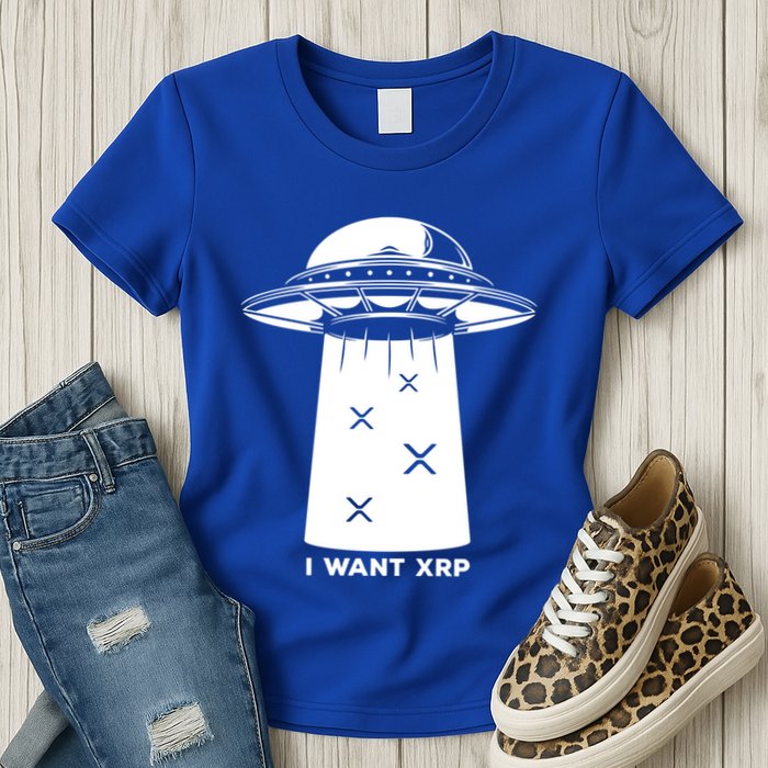 I Want Xrp Ripple Token Crypto Coin Millionaire Cool Gift Womens T-Shirt